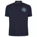Polo brodé bleu marine style nordique