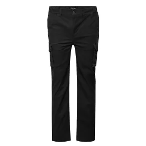 Pantalon cargo taille élastique noir
