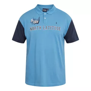 Polo North Latitude bleu style marin bicolore