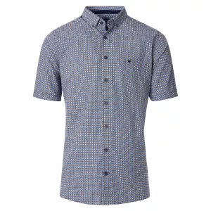 Chemise manche courte Jaune et bleu