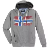 Sweat cardigan Norwegian Flag Mélange de gris