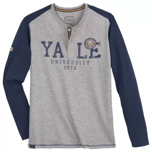 T-shirt manche longue bleu denim foncé de 3XL à 10XL- Yale