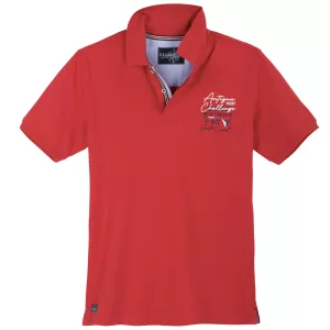 Polo Redfield marin paprika imprimé poitrine