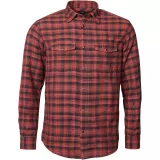 Chemise Replika à carreaux rouge noir manches longues