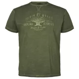 T-shirt effet délavé Mélange de vert Denim WRKRS