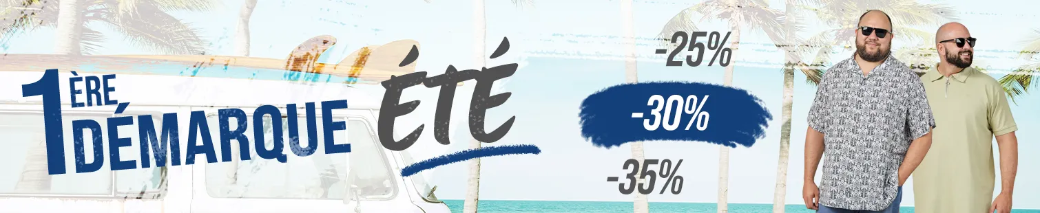 Soldes Eté 2026 vêtements grande taille pour homme 