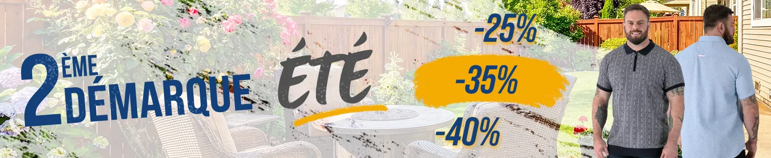 Soldes Eté 2026 vêtements grande taille pour homme 