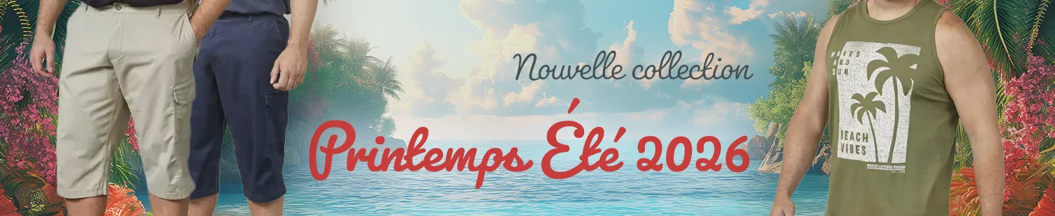 Collection Printemp Eté 2026 - vêtement grande taille pour homme
