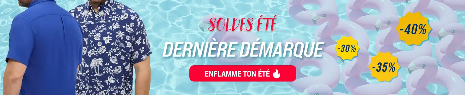 Soldes Eté 2025 vêtements grande taille pour homme