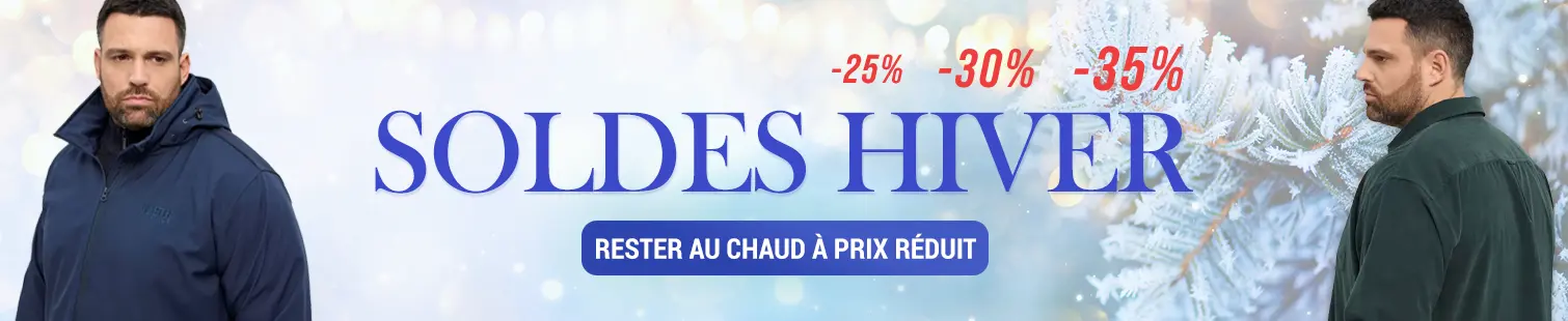 Soldes Hiver 2026 vêtements grande taille pour homme
